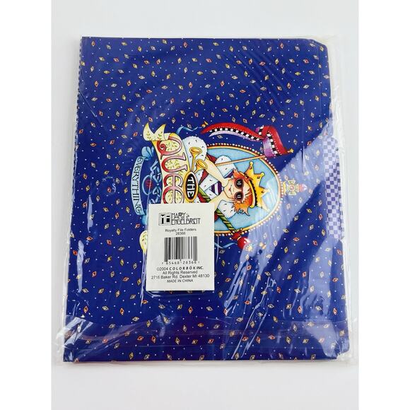 MARY ENGELBREIT 5 DECORATIVE TAB FILE FOLDERS MIXED STYLES SET Queen Purple Good - Picture 3 of 7